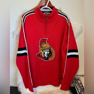 Official NHL Ottawa Senators Long Sleeve Knit Sweater Size Xl